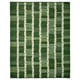 A green handwoven reversible wool rug with a birch tree pattern, part of the stockholm collection.