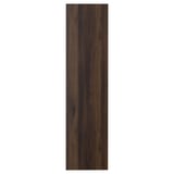 A dark brown STORKLINTA oak-patterned door, rectangular in shape, designed for a modern aesthetic.