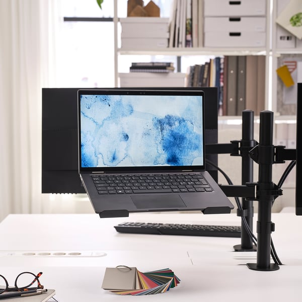 STUBBERGET Laptop holder with arm, black