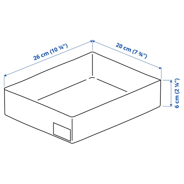 Illustration with measurements for the product: STUK.