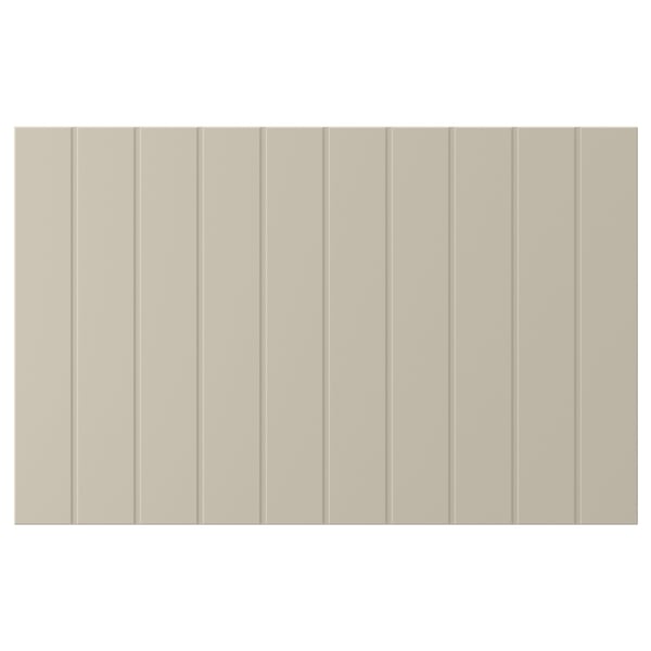 Beige SUTTERVIKEN panel, vertical stripes, fiberboard, timeless.