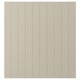Beige SUTTERVIKEN storage unit with vertical lines, made of acrylic paint and fibreboard.