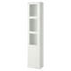 TÄNNFORSEN white bathroom cabinet with glass doors, adjustable shelves.