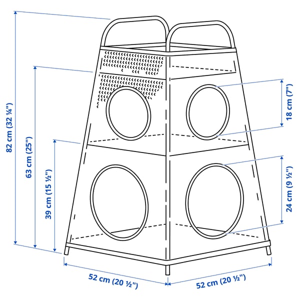 Illustration with measurements for the product: TIGERFINK.