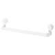 A white TISKEN extendable towel rack with a sleek design, using suction cups for wall mounting.