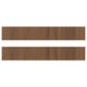 Two TISTORP wooden strips with a smooth, light brown walnut finish.