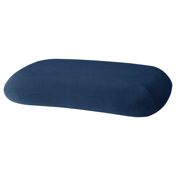 Dark blue TÖCKENFLY pillowcase, 94% cotton, elastic edge, machine washable.