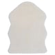 TOFTLUND white faux fur rug, soft, rectangular, machine washable.