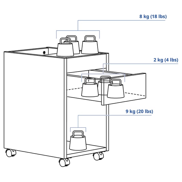 Illustration with measurements for the product: TONSTAD.