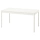 TONSTAD rectangular white dining table with 4 seats