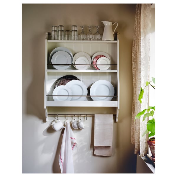 TORNVIKEN Plate shelf, off-white, 80x100 cm