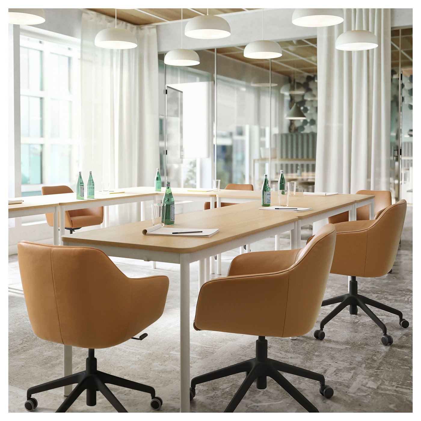 TOSSBERG / LÅNGFJÄLL conference chair, Grann light brown/black