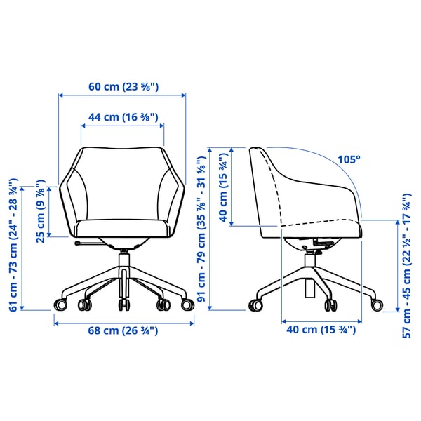 Illustration with measurements for the product: TOSSBERG.