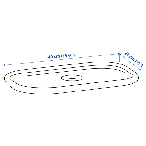 Illustration with measurements for the product: TROFAST.