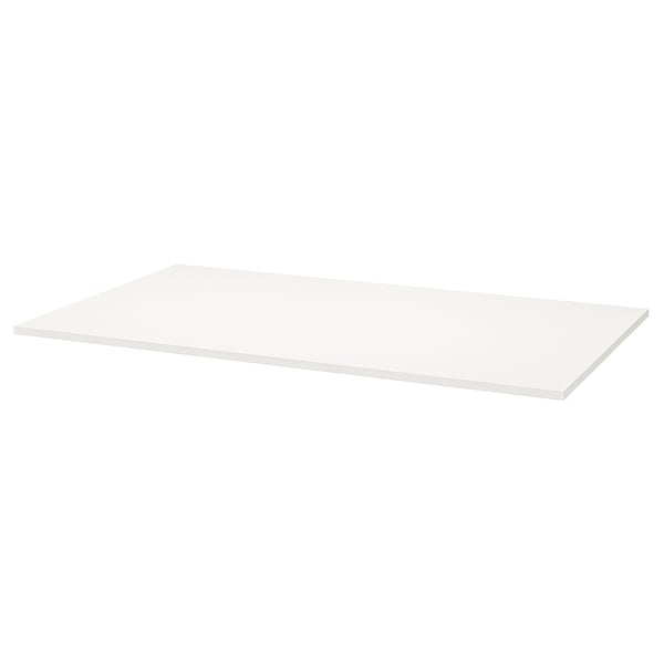 TROTTEN white desk top, melamine, rectangular.