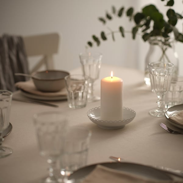 TURTURDUVA Candle holder, off-white, 4 cm