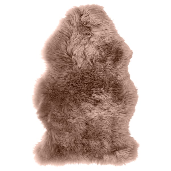 Ulerslev sheepskin rug: soft tan, natural shape, cosy home decor.