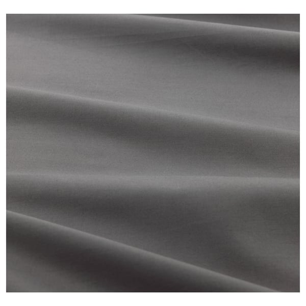 Grey fabric, smooth texture, wrinkled folds, soft and high quality.