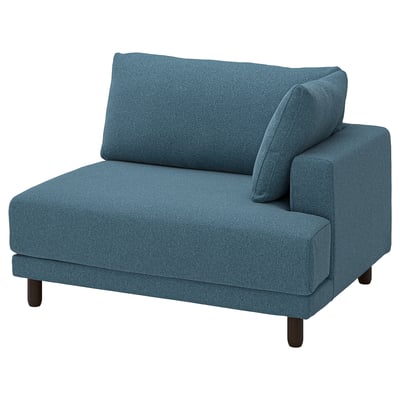 UPPÅKRA 1.5-seat module, with armrest right/Axvall dark grey-blue