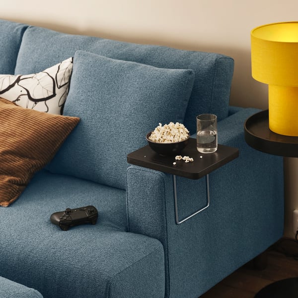 UPPÅKRA 3-seat modular sofa, Axvall dark grey-blue