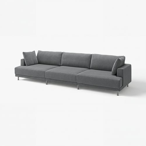 UPPÅKRA grey sectional sofa, modern & comfortable with oversized cushions.