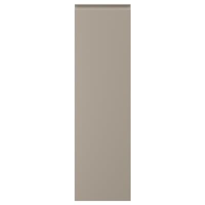 UPPLÖV kitchen cabinet in beige with chamfered edges and integrated handles.