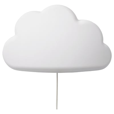 UPPLYST white cloud lamp, cute, safe for kids, soft light.