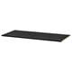 Black rectangular shelf,melamine,particleboard,18mm thick.