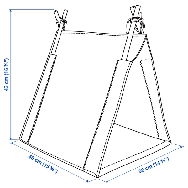 Illustration with measurements for the product: UTSÅDD.