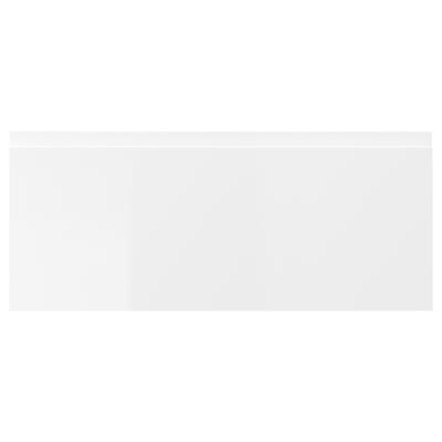 Västervik high-gloss drawer unit in white, particleboard & plastic, rectangular shape.