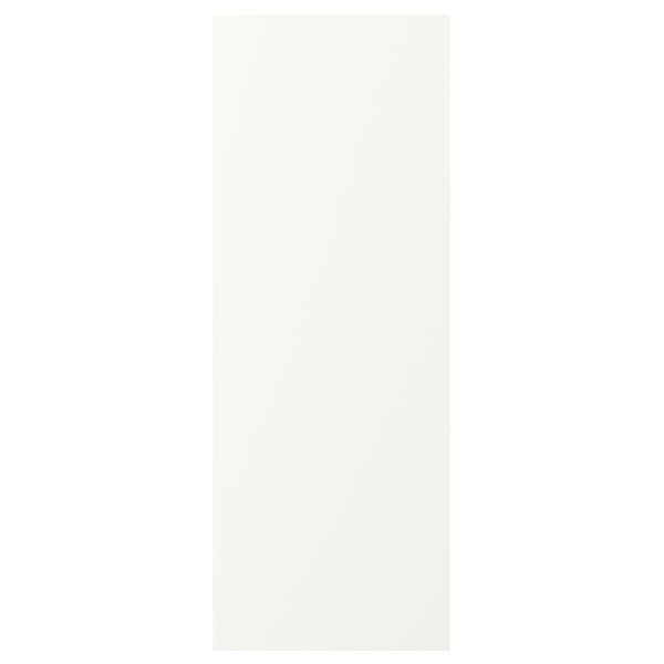 VALLSTENA white kitchen cabinets, simple design, smooth surface, particleboard material.