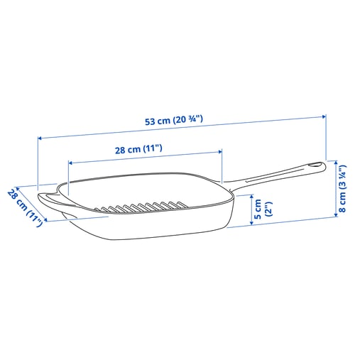 Illustration with measurements for the product: VARDAGEN.