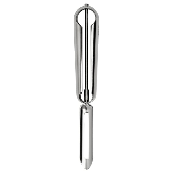 A silver VARDAGEN potato peeler with a sleek design, featuring a stainless steel handle and blade.