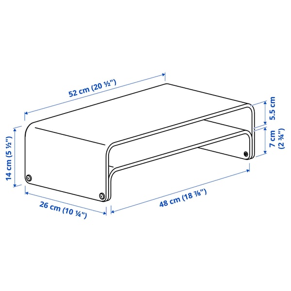 Illustration with measurements for the product: VATTENKAR.