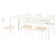 White ikea VIHALS extendable dining set for small spaces