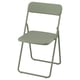 Green VIHALS folding chair, metal & plastic, modern design.