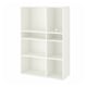 White VIHALS storage unit, six cube shelves, minimalist design, renewable materials.
