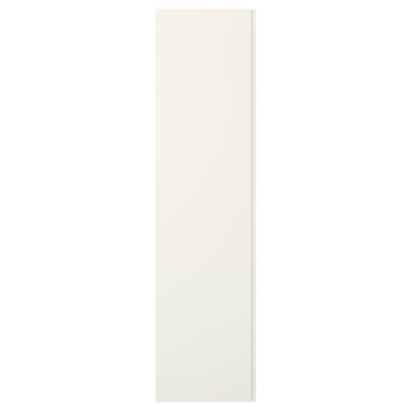 VIKANES white cabinet door, minimalist with groove handle, rectangular.