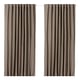 Two brown, solid VILBORG curtains hung side by side, showcasing smooth fabric and simple design.