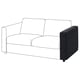 VIMLE 2-seat white sofa, modern, square design, with soft, cleanable fabric.