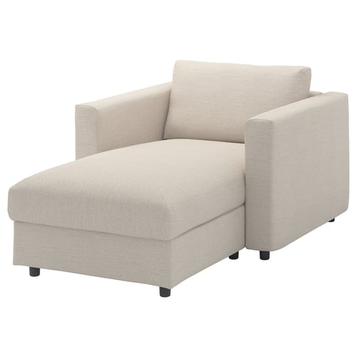 VIMLE sectional sofa, beige. Modern, l-shaped, with removable, machine-washable fabric.