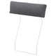 VIMLE gray headrest, rectangular pad on wire frame, modern minimalist design.