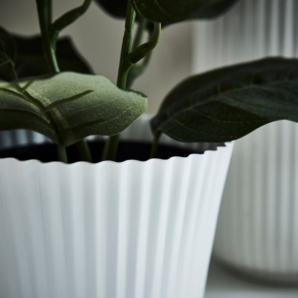VINTERFINT Plant pot, white, 12 cm
