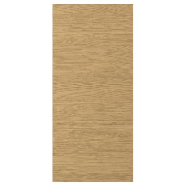 VOXTORP oak finish kitchen panel, rectangular, warm tone.