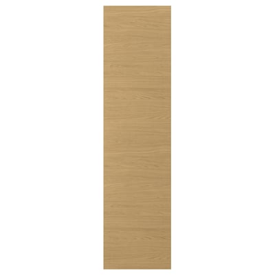 VOXTORP oak kitchen panel, sleek, warm, rectangular, foil finish, particleboard core, side-attachable.