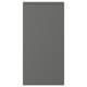 A VOXTORP cabinet door in dark grey with minimalist design and integrated handles.
