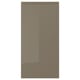 VOXTORP door: sleek dark grey-brown, glossy finish, rectangular, smooth, high-gloss design.