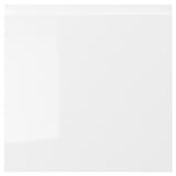 VOXTORP kitchen cabinet, white high gloss, sleek rectangular design, smooth finish, integrated handles.