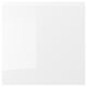 VOXTORP white high gloss drawer front, smooth surface, integrated handles