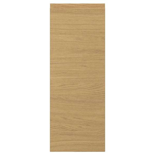VOXTORP door, brown oak, straight, modern, with integrated handles.